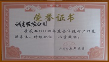 CHENGZHI was awarded the honorary title of Nanchang Leading Unit in Statistical Work in 2004