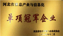 Slichem won the honor of “Single Champion Enterprise” in the information industry and informatization of Hebei province